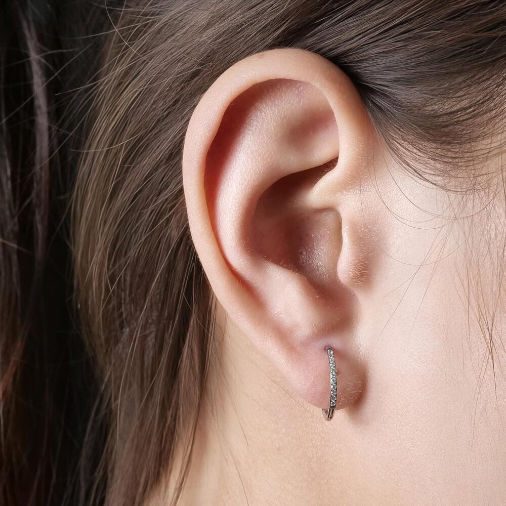 Titanium Hoop Earrings Lightweight Sensitive Ears… - image 4